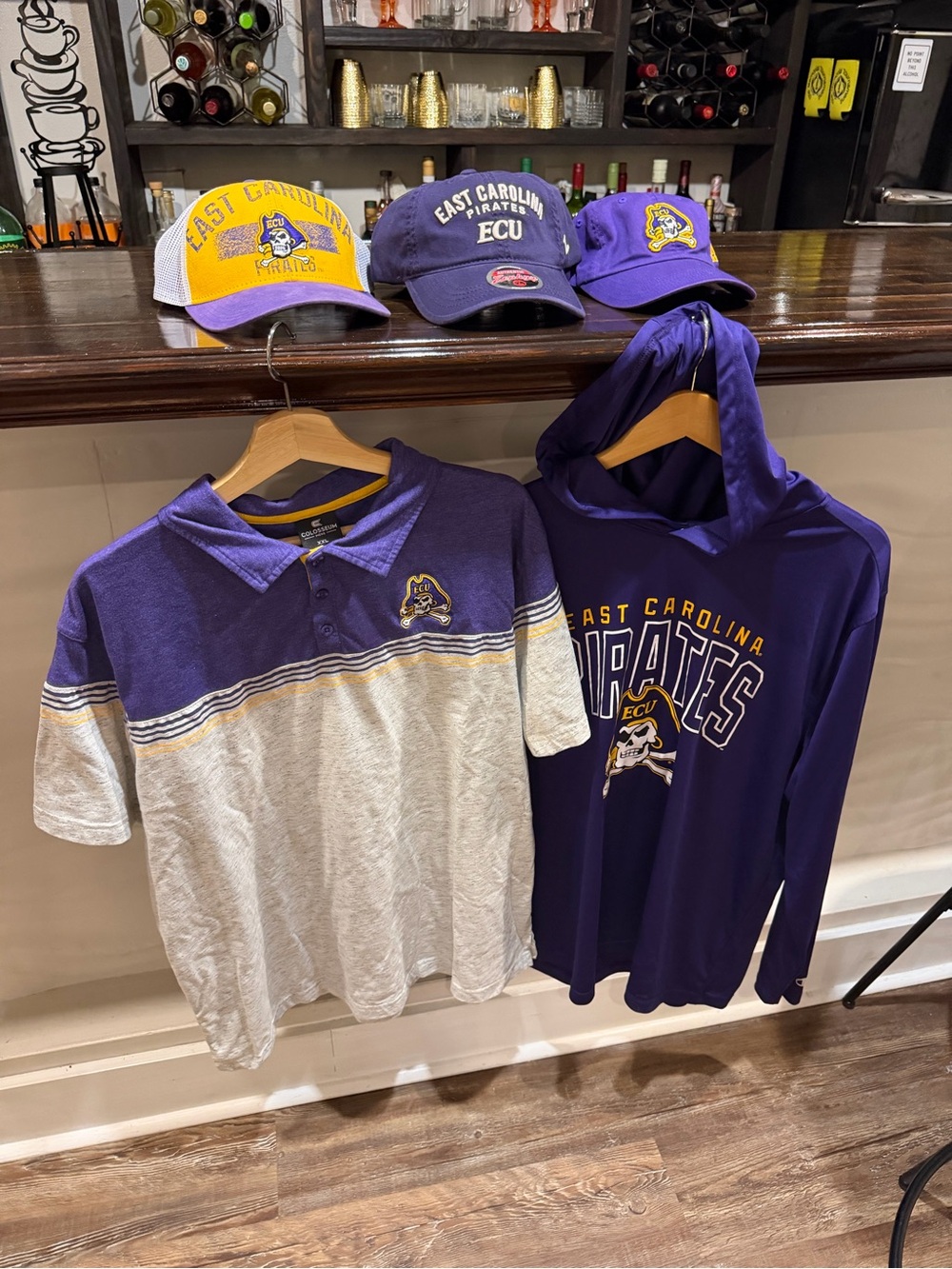 Champion Purple & Gold East Carolina Pirates Hat Set
